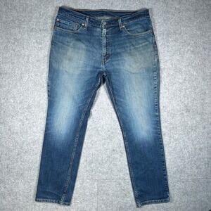 Levi's 511 Denim Jeans Mens 36x30(36x28) Blue straight taper Stretch faded